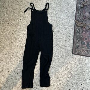 Romper overalls, black size small